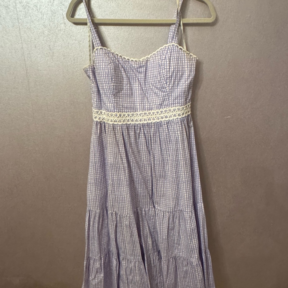 Lilly Pulitzer Lavender Gingham Maxi Dress